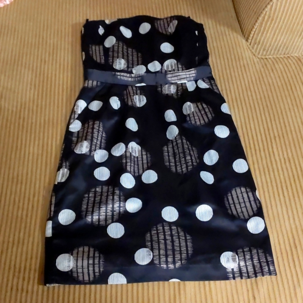 Mini Satin Strapless Dress
